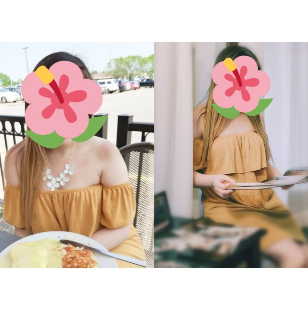 Mustard Off The Shoulder Dress